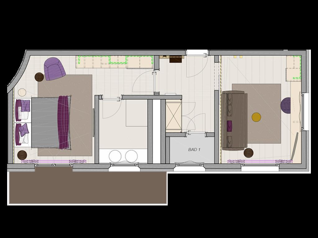 Suite mit Balkon